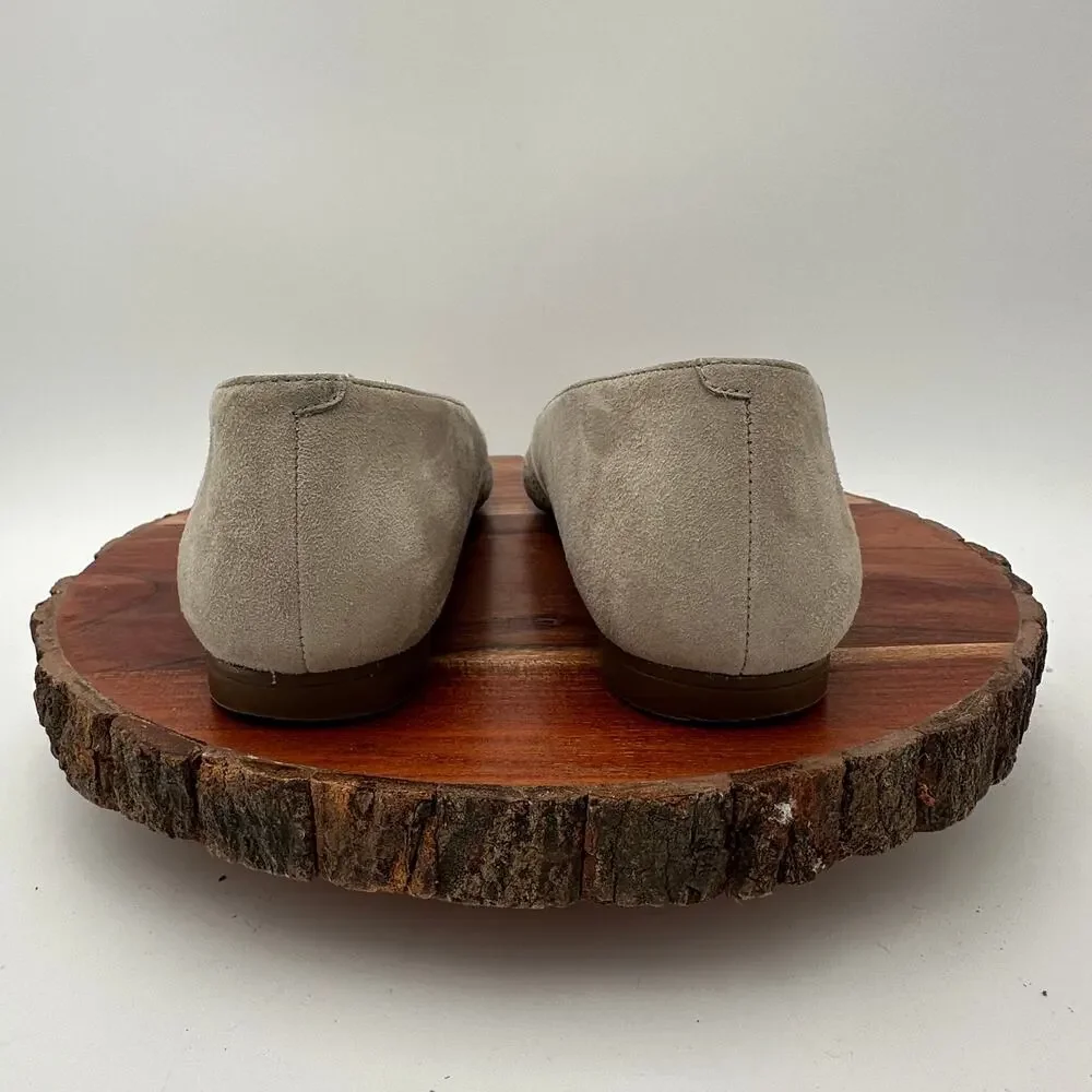 Vionic Carmela Ballet Flats Suede Pointed Toe Size 8 Tan EUC Preppy Quiet Luxury - Picture 3 of 10